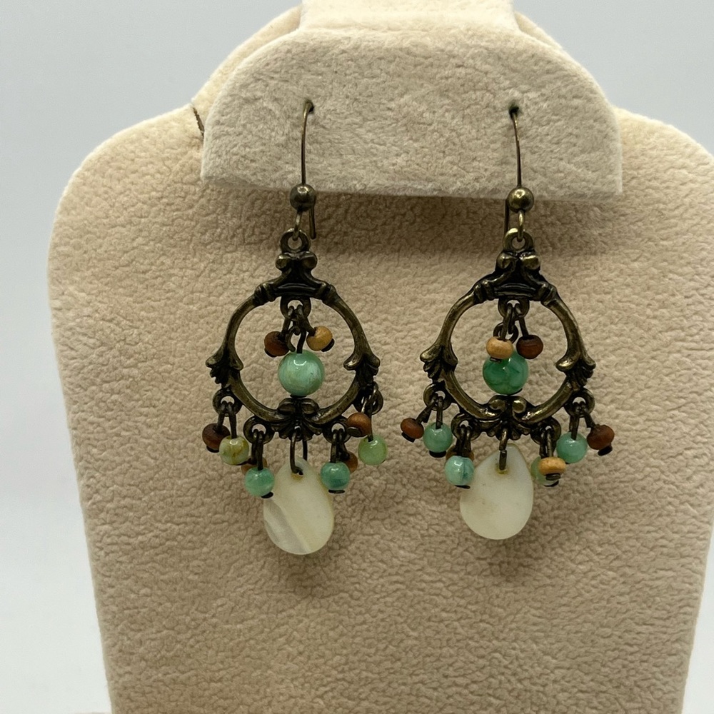 Earthy boho drop Earrings